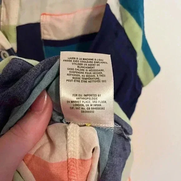 Maeve Sleeveless Colored Stripe Blouse - Picture 9 of 9